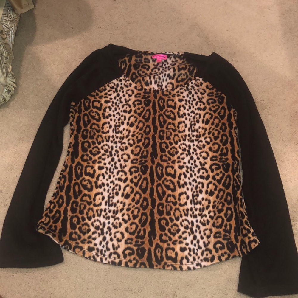 Cheetah Print Pajama Top